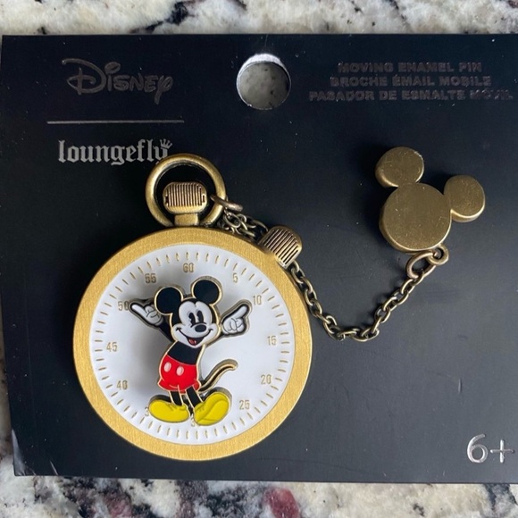 Loungefly Disney Mickey Mouse Pocket Watch Pin - Picture 1 of 1